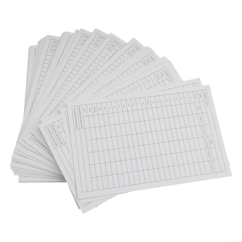 40pcs Golf Scoring Sheets, Tear Resistant Coated Paper for score Cards 6x3.9 Inch for Tournament Record Keeping and Practice