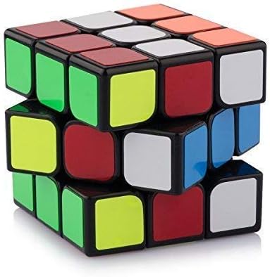 D-FantiX YJ Guanlong Speed Cube yj 3x3 Magic Cube 56 mm Black Puzzles Toys for Kids Adult