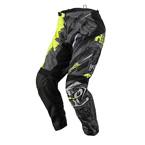 Oneal Element Ride Black/Neon Motocross Dirt Bike Offroad Mx Jersey Pants Combo Package Riding Gear Set (Jersey Adult X-Large/Pants W36) #TOP4