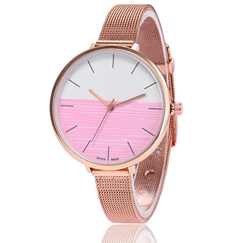 Preisvergleich Produktbild Beobachten Damenuhr Einfache Waage Ultradünne Quarz Damenuhr-Pulver Plus Weiß