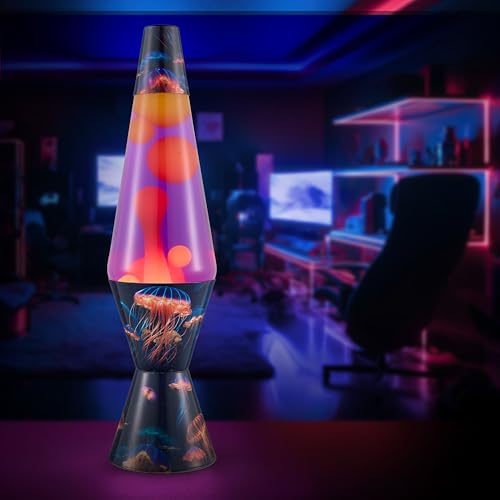 Image of Lava The Original Lamp - 14.5 inch Luminous Jelly Fish - Classic Liquid Motion Lamp - Yellow Wax and Purple Liquid - Item #2424 (Amazon Exclusive)