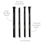 LAURA GELLER Shadow Skills 4pc Eyeshadow Professional Vegan Makeup Brush Set | Apply Eyeshadow & More - Image 4