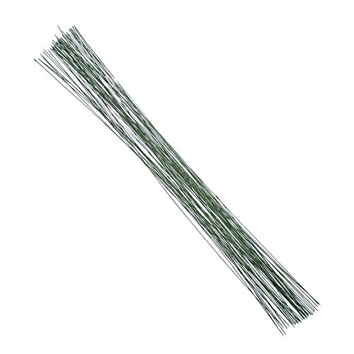 Decora 16 Inch 24 Gauge Dark Green Floral Wire for DIY craft, 50/Package