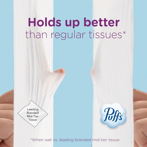 Image of Puffs Ultra Soft Facial Tissuess, Mega Cube, 72 Facial Tissues Per Box, 6 Count