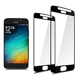 [2-Pack] Full Coverage Tempered Glass Screen Protector for Motorola Moto E4,E(4th Generation) 2017 with Lifetime Replacement Warranty[Black]