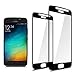 [2-Pack] Full Coverage Tempered Glass Screen Protector for Motorola Moto E4,E(4th Generation) 2017 with Lifetime Replacement Warranty[Black]