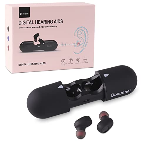 New Rechargeable Hearing Aids Hearing Amplifier With Noise Cancelling For Seniors Or Adults, Unique Digital With Single Button Simple Operate (Black) #TOP28