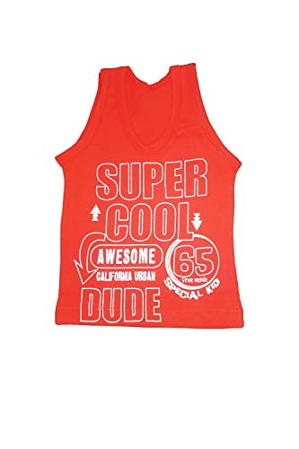 Image of Cotton Boys Vest (Multicolored, Pack of 4)