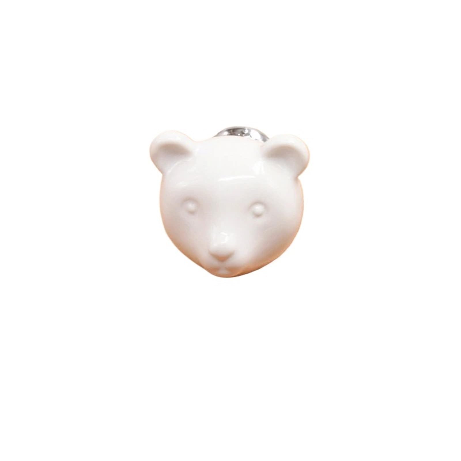 KIFSDLF 2pcs Ceramic Bear Cabinet Knob Drawer Furniture Handles Dresser Single Hole Door Pulls Wardrobe for Cupboard Wardrobes Furniture(Color2)