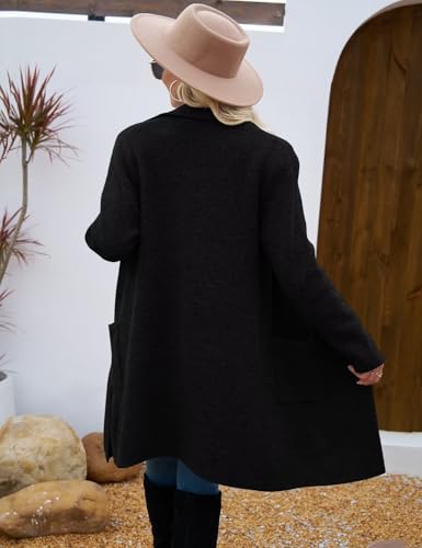 Image of CiCiBird Women Fall Long Cardigan Sweater Trendy Knit Jacket Coat Dressy Blazer Coatigan
