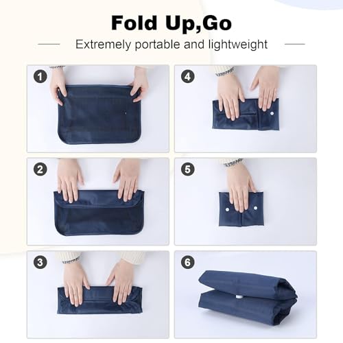 TS WITH TECHSUN Travel Organizer 7 in 1 Travel Laundry Cosmetics Luggage Packing Organizers Set Makeup Bags Organizer Packing Cubes with Shoe Bag for Travel, Nylon (Dark Blue)