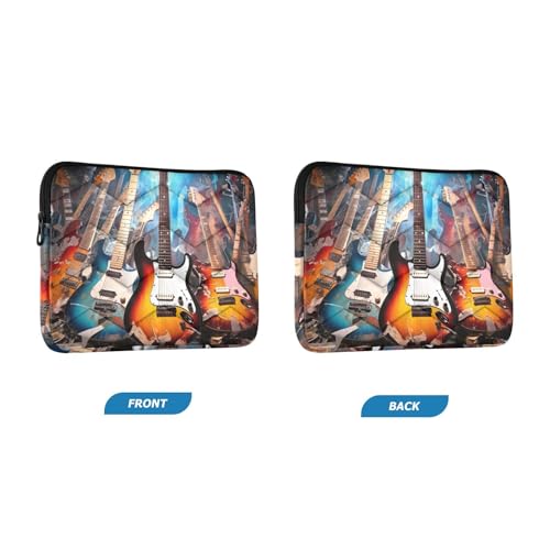 Funda para portátil 13-14 pulgadas impermeable con patrón guitarras miniatura 2