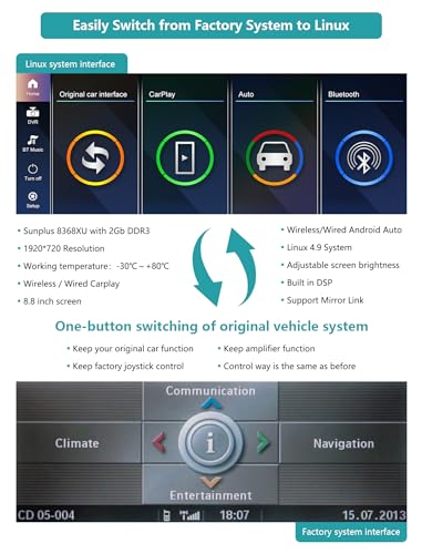 Autoradio tactile 10.25 BMW X5 X6 E70 E71 système CCC Android Auto - 6