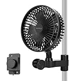 Apritsce Ventilatore Grow, Clip Grow Ventilatore con Regolatore di velocità, Motore EC Ventilatore Clip per Grow Tent