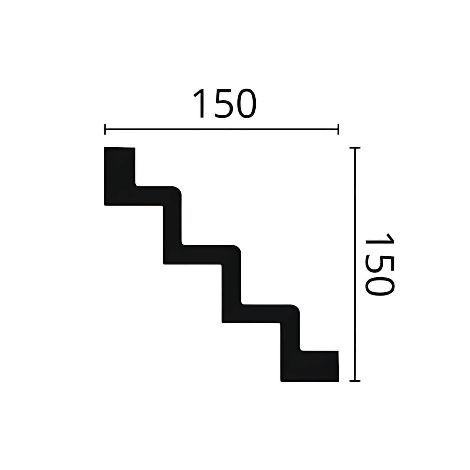 Z51 ARSTYL listwa sufitowa - 8 szt. (16 m) - 150 x 150 x 2000 mm - NOËL & MARQUET - marka NMC - poliuretan