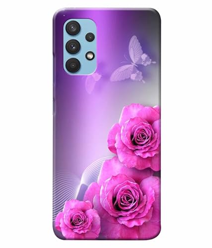 Image of Printed Hard Back Case Cover & Compatible for Samsung Galaxy A33 5G / SM-A336EP, Samsung A33 5G | Rose Flower Painting Art (Multicolor) - D1198
