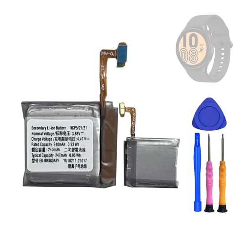HIGHAKKU Batería de repuesto EB BR880ABY compatible con Samsung Galaxy Gear Watch 4 40 mm SM R860 SM R865 & Galaxy Watch 4 Classic 42 mm SM R880 SM R885 con herramientas