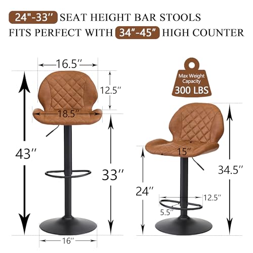 Image of Bar Stools Set of 4 with Backs for Kitchen Island, Add a Modern Feel