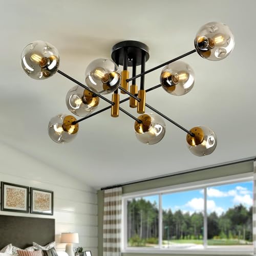 Plafonnier noir pour cuisine et ferme luminaire style industriel H3TF5J