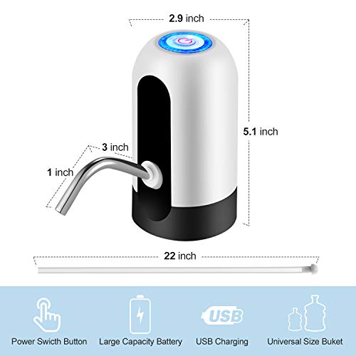 Water Jug Pump, Electric Water Bottle Pump, USB Charging Automatic Drinking Water Pump for