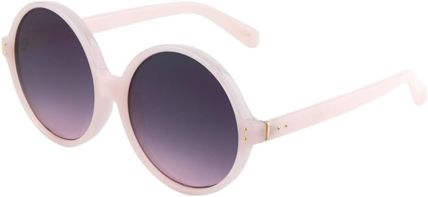 Mod Round Sunglasses for Women Men UV Protected Runway Fashion (57mm/Pink/Purple, 57)
