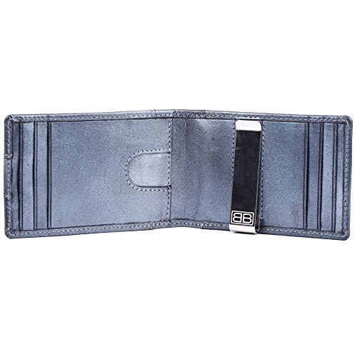 Image of Brooklyn Bridge Genuine Leather Money Clip Wallet for Men VT Silver Pearl - Premium Slim RFID Protected Leather Wallet with Cash Clip & Card Slots, Stylish Front Pocket Gift for Men