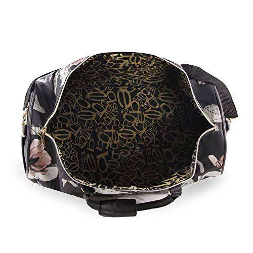 Bebe Women's Whitney Duffel Bag, Black Floral #TOP5