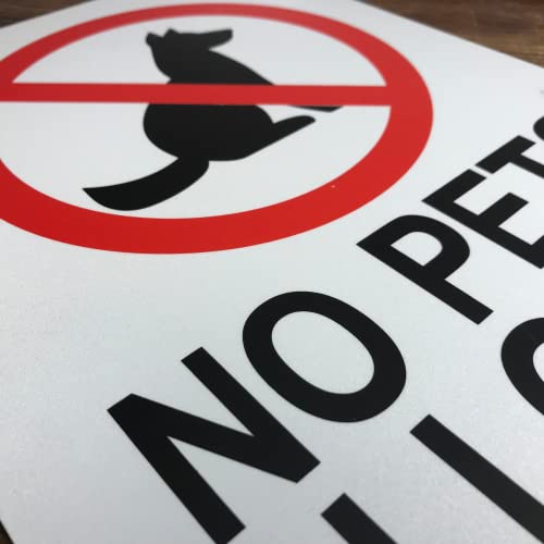 Panneau No Pets Allowed de sécurité extérieur imperméable 25,4x35,6cm - 4