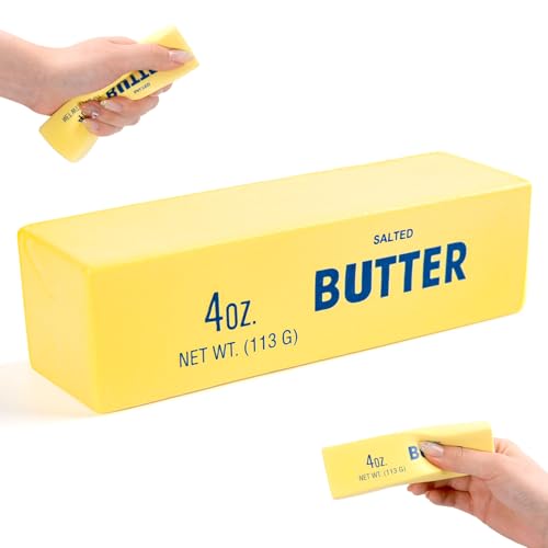 Squeeze Butter Toy Butter Squishy Stress Toy Slow Rebound Butter Squeeze Stress toy 5.5x1.5 Stress Relief Sensory Toys for Adults Funny Novelty Office Desk Decor (A-1PC)