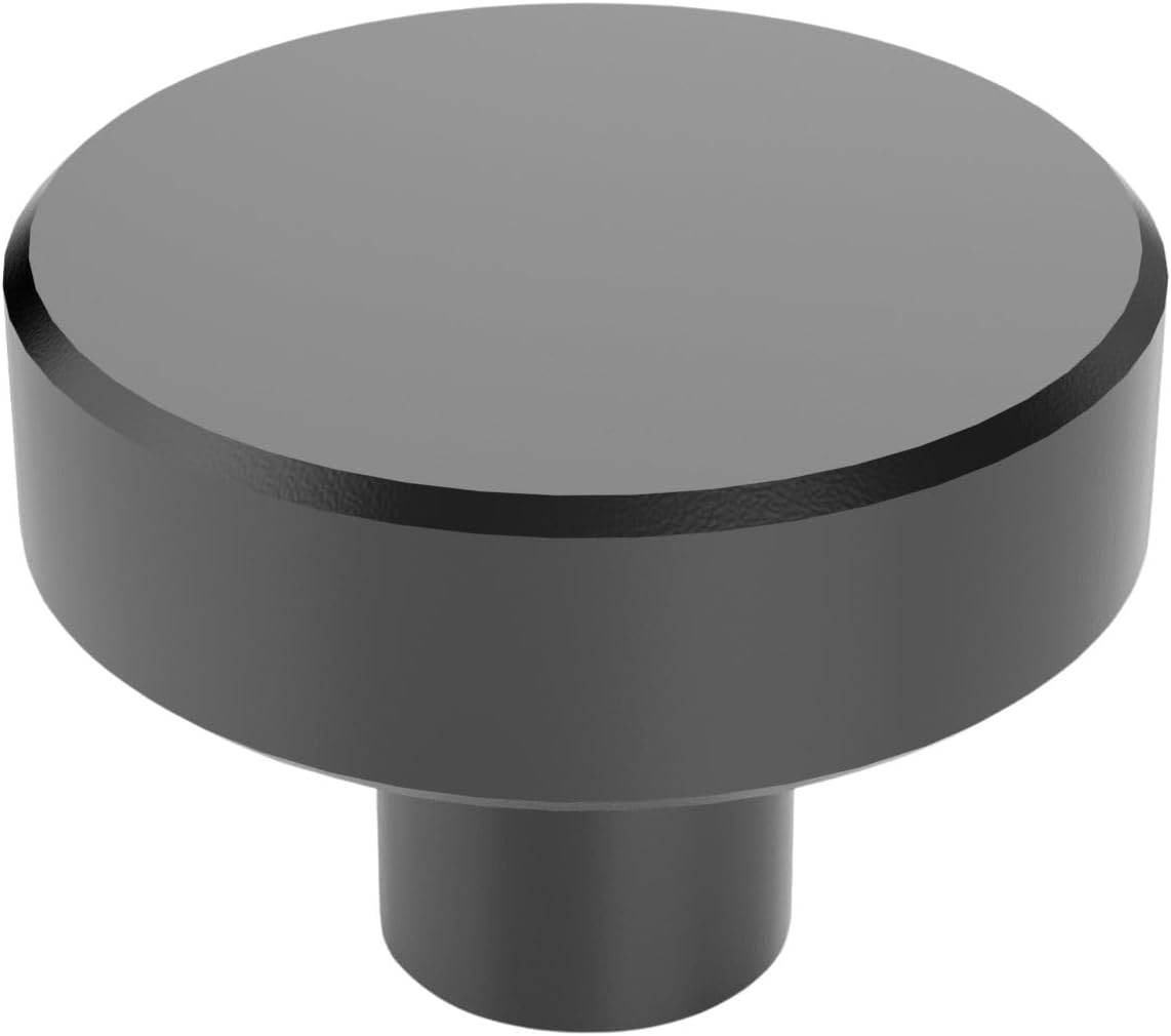 30904 - (Single) Lexington Door and Drawer Knob - 1-1/4in Diameter, Matte Black