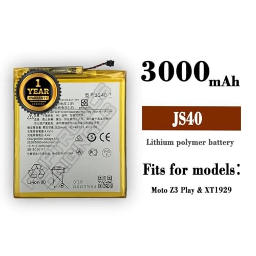 Image of JS40 Battery for Motorola Z3 Play XT1929 Battery with 1 Year Warranty**** (X205)