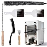 Palksky Refrigerator Coil Cleaning Brush Set, Fridge Radiator Brush & Condenser Coil Cleaning Brush for Dust Removal, Crevice Gap Cleaning Tool for Tight Spaces (5-Pack) ﻿