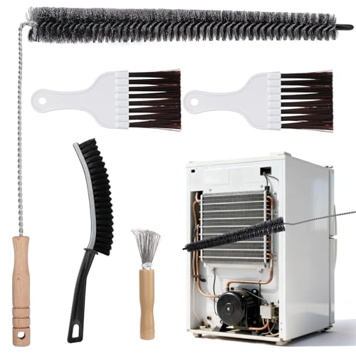 Palksky Refrigerator Coil Cleaning Brush Set, Fridge Radiator Brush &