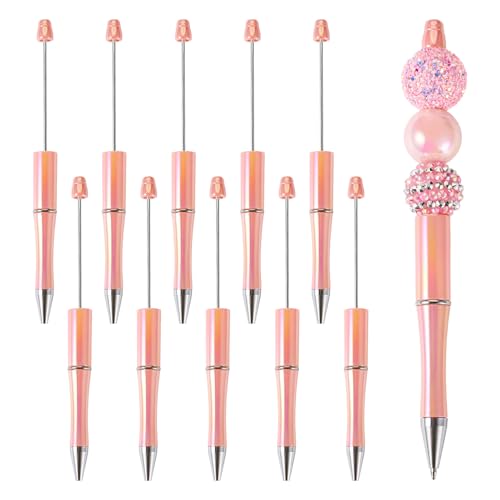 Stylos à bille colorés à perles lot de 10 pour l'organisation du bureau et de l'école