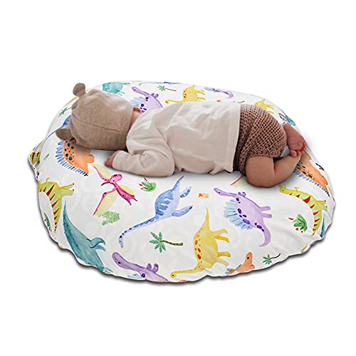Image of SWESEN Newborn Lounger Cover, 1 Pack Soft Removable Slipcovers for Infant Lounger, Cozy Baby Lounger Cover for Boys and Girls, Covers Only, Dinosaurs