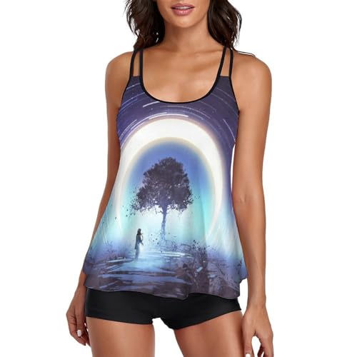 Robe de plage tankini galactique pour femme idéale pour le beach-volley