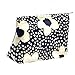 PAZIMIIK Floral Makeup Bag Large Cotton Zipper Pouch for Purse Travel Canvas Make Up Organizer for Women Cosmetic,Floral Navy Blue