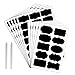 MYLERCT 10 Pièces Étiquette Tableau Noir, Total de 155 Étiquettes Imperméables Avec 2 Stylos Blancs Effaçables, Les Étiquettes Adhésives Conviennent aux Pots à épices de Cuisine, aux Bouteilles