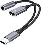 USB-C to 3.5mm オーディオ変換アダプター 【2026新登場】2in1 Type-C イヤホン 変換 急速充電同時音楽 PD60W充電対応 編みナイロン iPad/iPad Pro/Android 携帯などのUSB-Cポートに対応 image