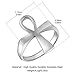 HZMAN Stainless Steel Polished Fashion Egyptian Jewelry Ankh Cross Ring for Men Women with Gift Bag