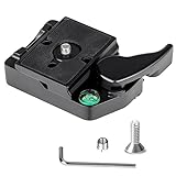 Material de aleación de aluminio de alta calidad, tratamiento antioxidante de ánodo de superficie. Fuerte y duradero. Este juego se puede montar o desmontar fácilmente según sea necesario, compatible con Manfrotto 200PL-14, adecuado para 496RC, 498RC2, 804RC2.