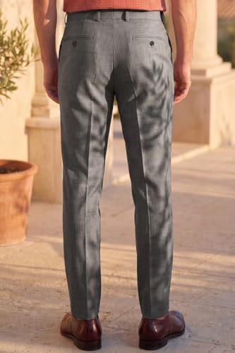Image of Louis Philippe Men's Slim Fit Everyday Smart Wear Comfort Stretch Work Ready Solid Formal Trouser