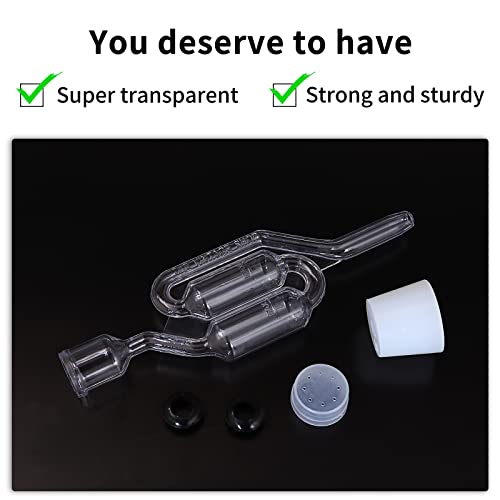 Bubble Airlock Set, 4 Airlocks for Fermenting, 4 Drilling 6 Stoppers