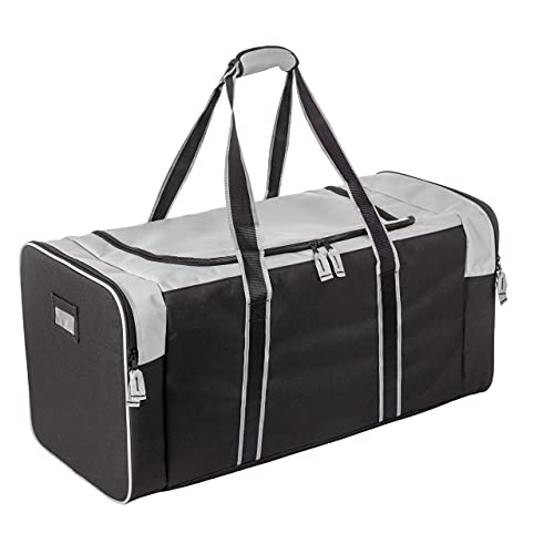 Jetstream Heavy Duty Multi Pocket Large Sports Gym Equipment 3-Pocket Travel Duffel Bag (32 Inch, Grey)