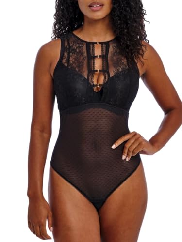 Freya Sydnie Bodysuit Body Femme lingerie noire sculptante col V plongeant
