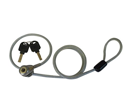 SecureCycleGear helmet, jacket, keyed cable lock, heavy-duty (Silver)