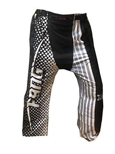 Fang Inline Roller Hockey Pants Adult Senior (Grey Stripes, Medium)