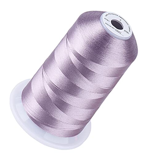 Image of Simthread 5500Yds /5000M 40WT Polyester Embroidery Thread Freesia S092 | High-yardage 5000M spool offers smooth feeding and stable 40WT polyester thread for home and commercial embroidery machines.