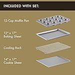 Calphalon 10-Piece Nonstick Bakeware Set, Includes Baking Sheet, Cookie Sheet, Cake Pans, Muffin Pan, and More, Dishwasher Safe, Silver - Image 2