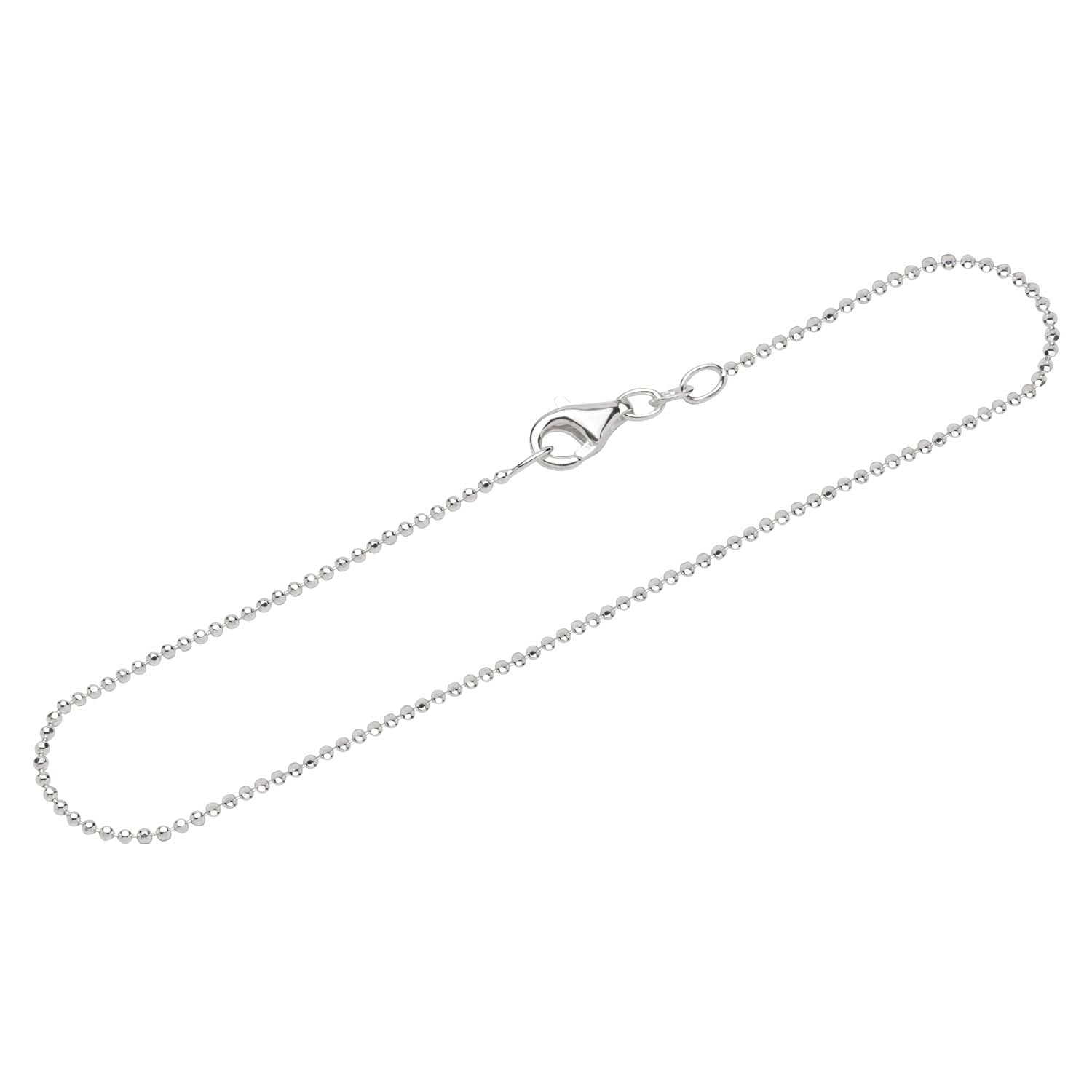 NKlaus Catenina A Sfere In Argento Sterling 925 - Larghezza 1,20 Mm - Lunghezza 36 Cm - Prodotta In Germania - Catena Per Ciondoli Per Lei E Lui - 3